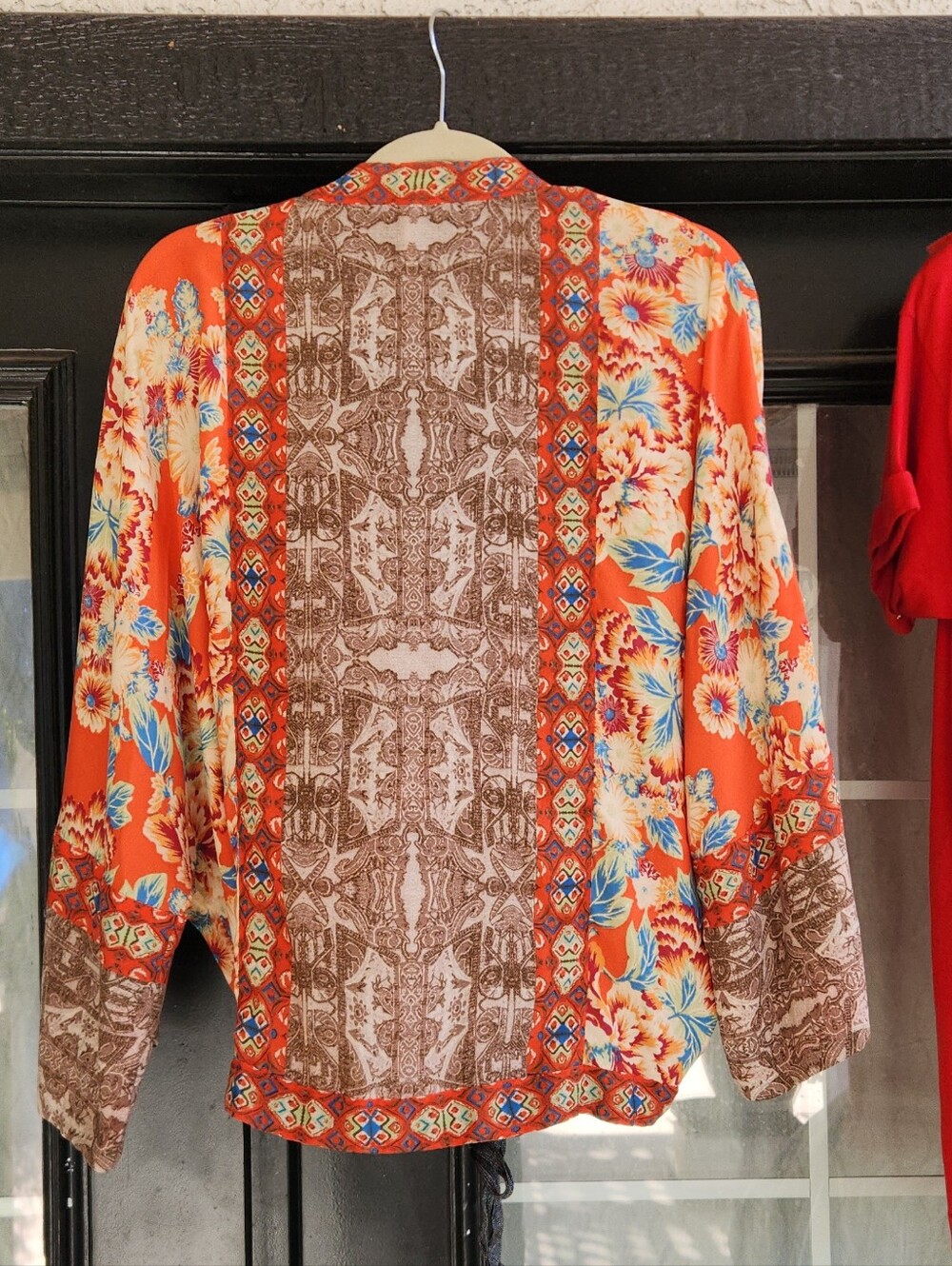 Free People Orange Floral Kimono - Picture 3 of 5